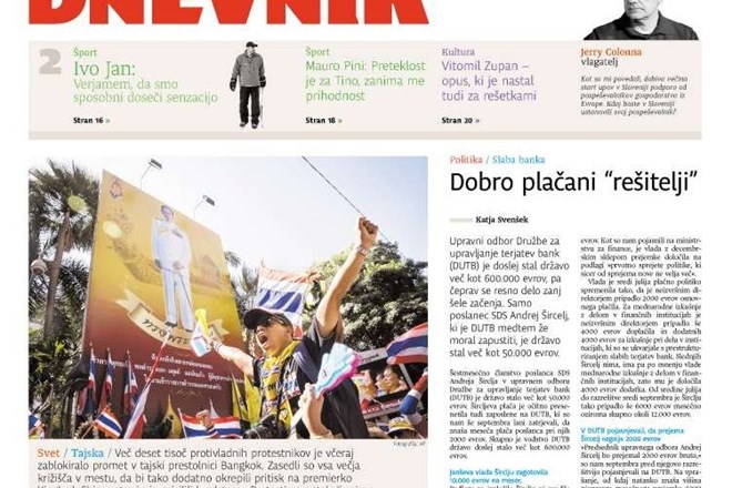 Preberite danes v Dnevniku (torek, 14. januar)