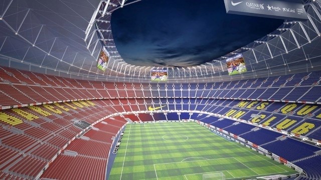 Prenovljeni Camp Nou bo sprejel 105 tisoč gledalcev, streha pa bo pokrivala večino sedežev. (Foto: fcbarcelona.com) 