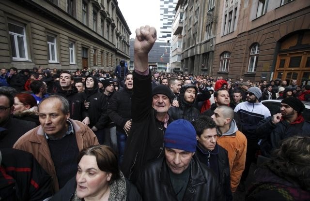 Včeraj so protestirali tudi v Sarajevu. 