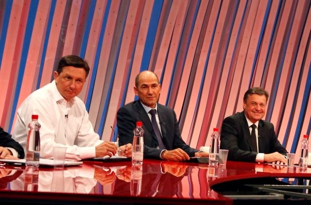 Borut Pahor, Janez Janša in Zoran Janković. 