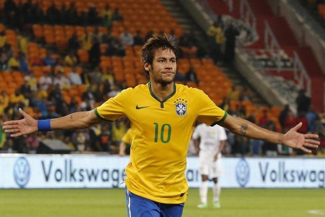 Neymar je Južnoafričanom zabil tri gole. (Foto: Reuters) 