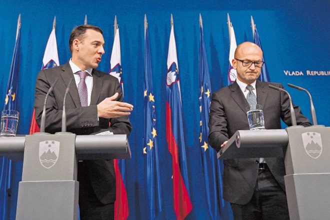 Uroš Čufer, minister za finance, in Boštjan Jazbec, guverner Banke Slovenije 