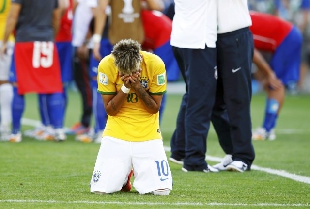 Neymar je na svetovnem prvenstvu potočil že kar nekaj solz. (Foto: Reuters) 