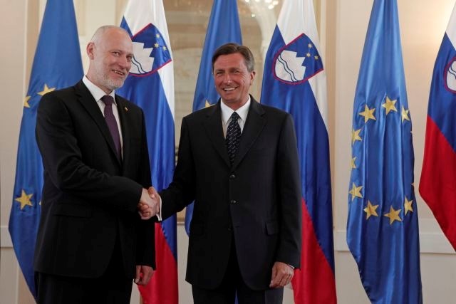 Predsednik DZ dr. Milan Brglez in predsednik Borut Pahor. 