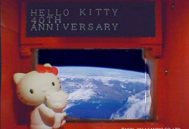 Hello Kitty v vesolju. 