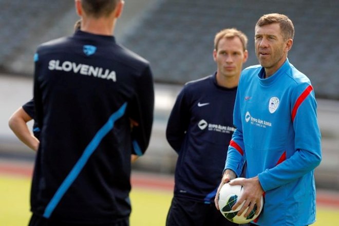 Slovenci bodo do tekme z Estonijo v Kranju opravili predvidoma 11 treningov. (Foto: Luka Cjuha) 
