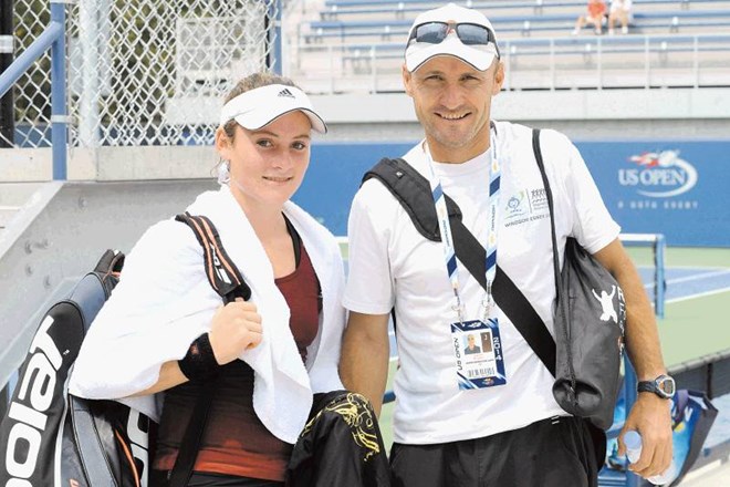Tamara Zidanšek je s trenerjem Zoranom Krajncem na OP ZDA vzbudila zanimanje za teniške igralce in igralke s Ptuja. 
