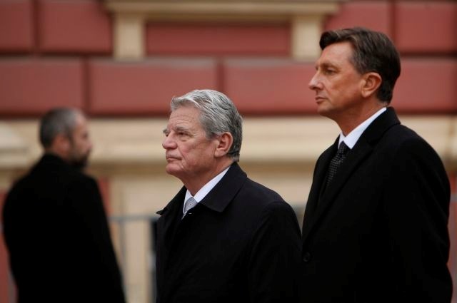 Joachim Gauck in Borut Pahor (Foto: Tomaž Skale) 
