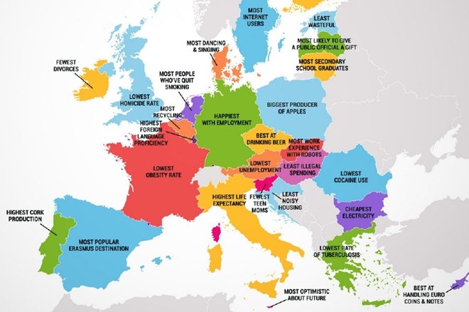 V čem so najboljše posamezne države v Evropi?