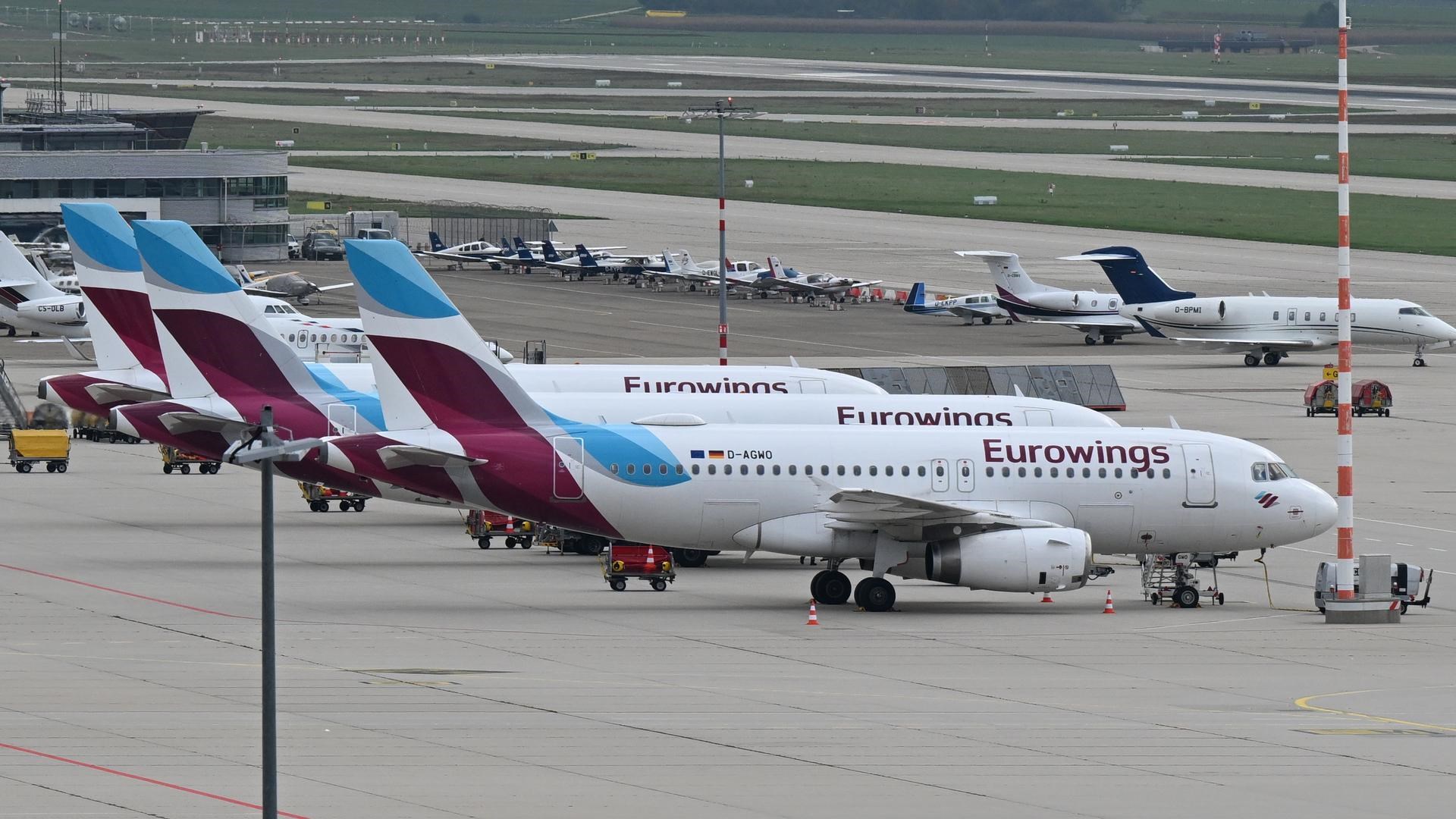 Eurowings hat vor dem dreitägigen Pilotenstreik hunderte Flüge gestrichen