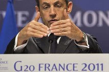 Sarkozy na srečanju G20: Do premika pripeljalo sporočilo Nemčije in Francije