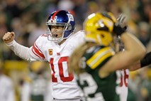 Končnica lige NFL: Eli Manning z Giantsi šokiral aktualne prvake iz Green Bayja