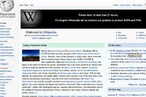 Angleška Wikipedija bo v znak protesta 24 ur nedostopna