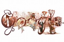Google 200. obletnico rojstva Charlesa Dickensa počastil z risbo na naslovnici