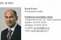 Kdo je kdo na spletni strani vlade: Premier Borut Pahor ob fotografiji Janše