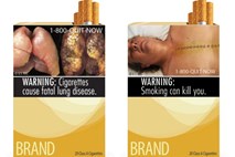 Ameriško sodišče: Cigaretne škatlice z gnusnimi fotografijami obolelih pljuč so protiustavne