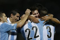 Messi z golom iz prostega strela Argentince popeljal na vrh lestvice