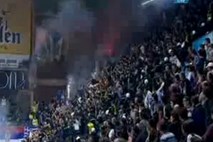 Video: Partizanovi navijači razgrajali v Pionirju