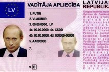 Kako se je Vladimir Putin znašel na evropskem vozniškem dovoljenju?