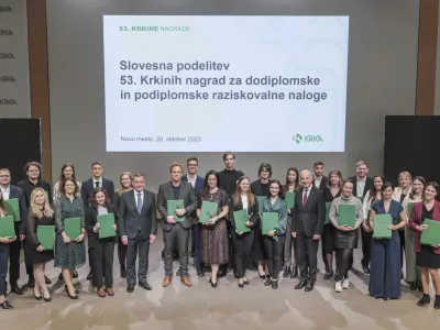 Letos so podelili 33 Krkinih nagrad mladim raziskovalcem, od tega jih je pet prejelo veliko Krkino nagrado. 