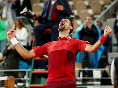 Novak Đoković je bil po zmagi v tretjem krogu zelo čustven. 