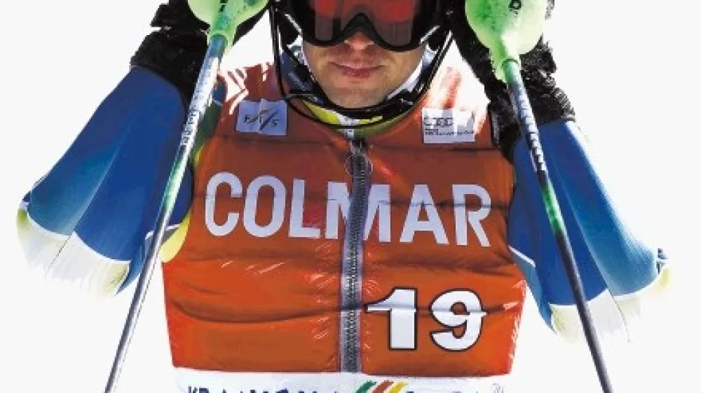 Mitja Valenčič (na fotografiji) je na tekmo v Adelboden potoval udobneje kot  Matic Skube in Bernard Vajdič.