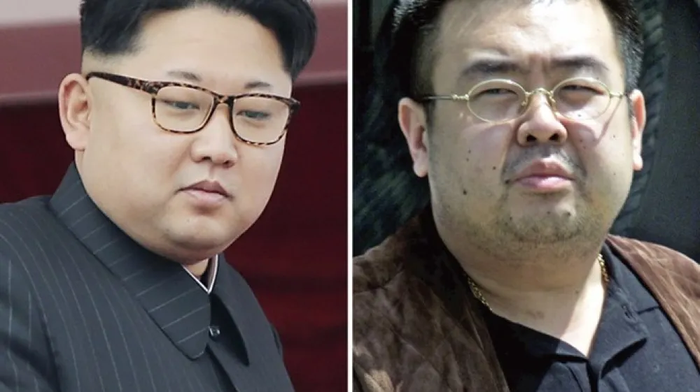 Kim Jong Un (levo) in njegov polbrat Kim Jong Nam (desno).