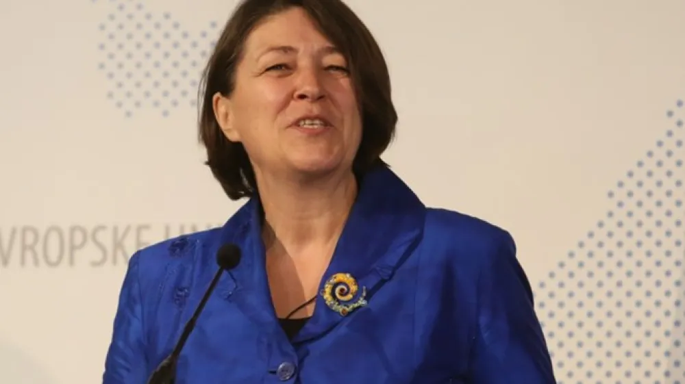 Evropska komisarka za transport Violeta Bulc (Foto: Luka Cjuha)