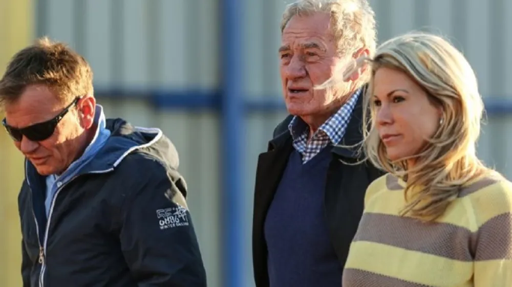 Milan Mandarić (v sredini) s Francijem Matozom in njegovo soprogo Nata&scaron;o.