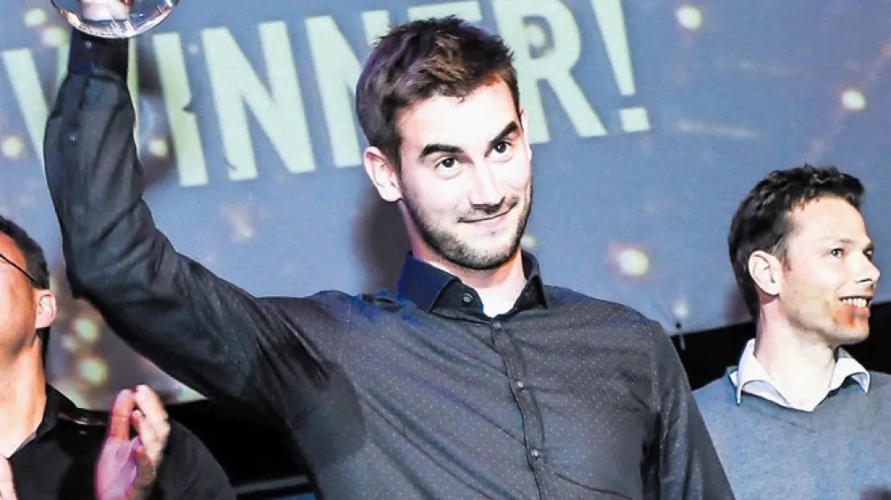 Matej Gaser, direktor GoAvio, ki je bil lani s svojo ekipo, ki je izdelala platformo nizkocenovci, izbran za startup leta.