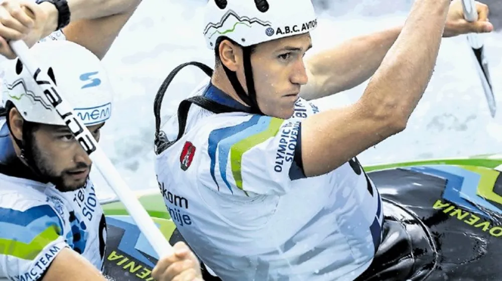 Sa&scaron;o Taljat (levo) in Luka Božič sta sklenila 12 let dolgo kariero  v kanuju dvosedu.