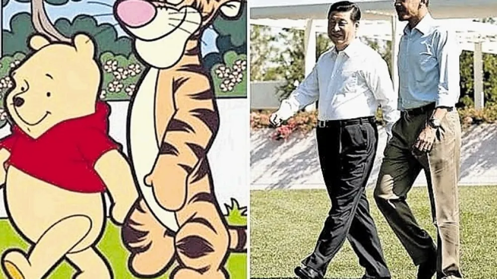 Neposreden povod za cenzuro naj bi bil  ponedeljkov Financial Times , ki je na naslovnici objavil  sliko medvedka Puja na sprehodu s prijateljem Tigrom, zraven pa fotografijo Obame in Xija v tako rekoč identičnih pozah.