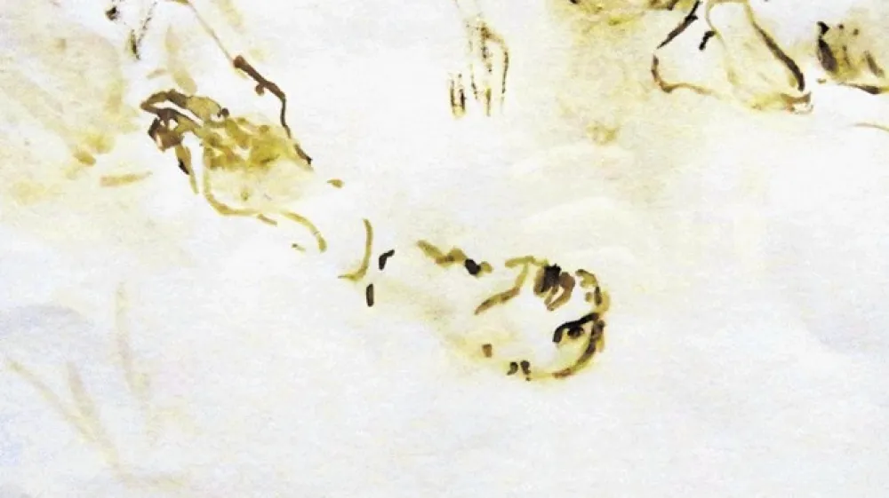 Eno izmed del Zorana Mu&scaron;iča iz cikla Nismo poslednji