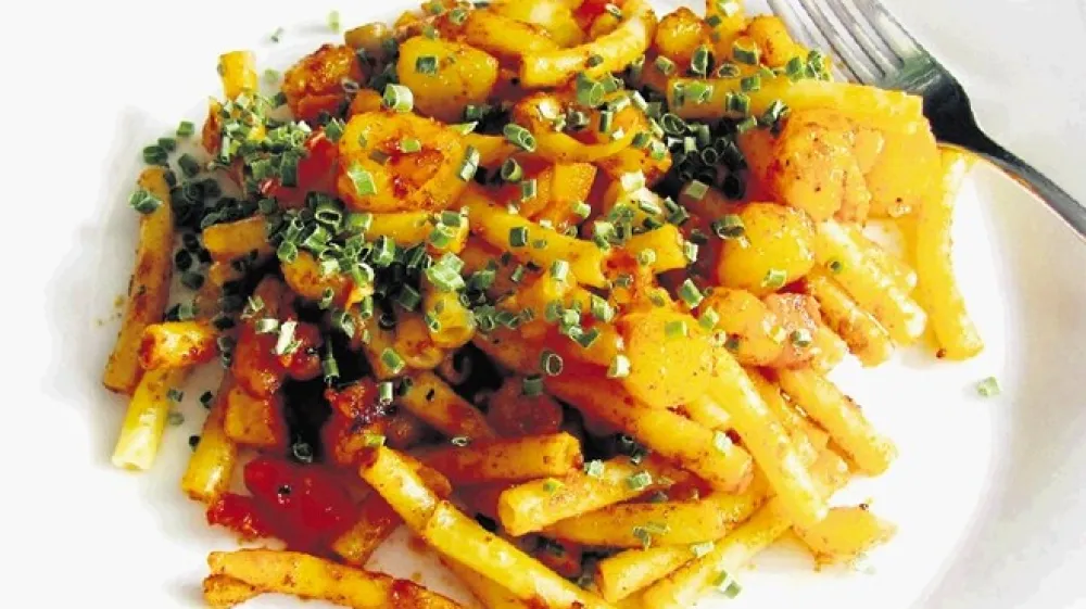 Grenadirmar&scaron;u se poda sveža vrtna  zelenjava, zlasti drobnjak.