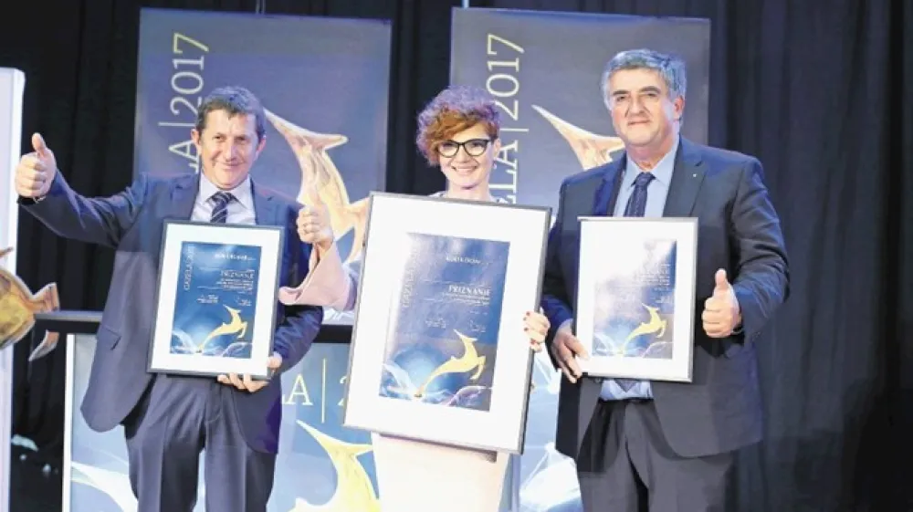 Takole dobro razpoloženi so bili menedžerji podjetij, ki so bila lani nominirana za gazelo dolenjsko-posavske regije: Stanislav Grubar iz BOS Grubar, Marta Kelvi&scaron;ar iz Adrie Doma in Andraž Rumpret iz Iskre PIO.