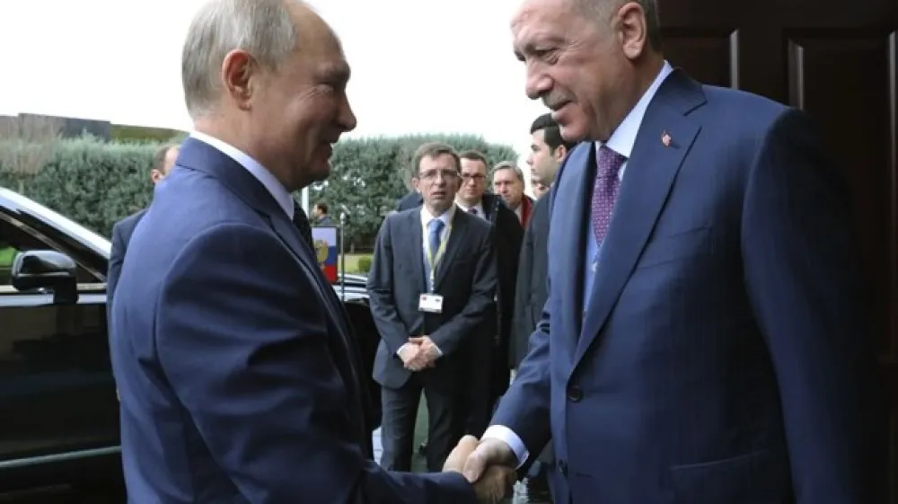 Vladimir Putin in Recep Tayyip Erdogan