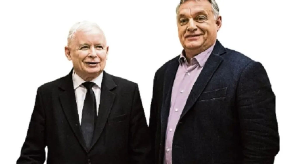 Jaroslaw Kaczynski in Viktor Orban, prijatelja na&scaron;ega &raquo;mar&scaron;ala&laquo;