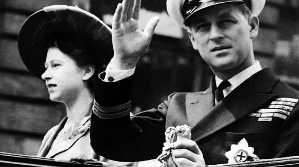Princ Filip s kraljico Elizabeto II. leta 1948