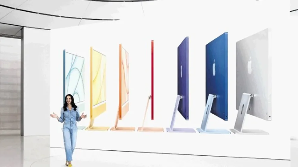 Novi Applovi namizni računalniki imac s procesorjem m1.