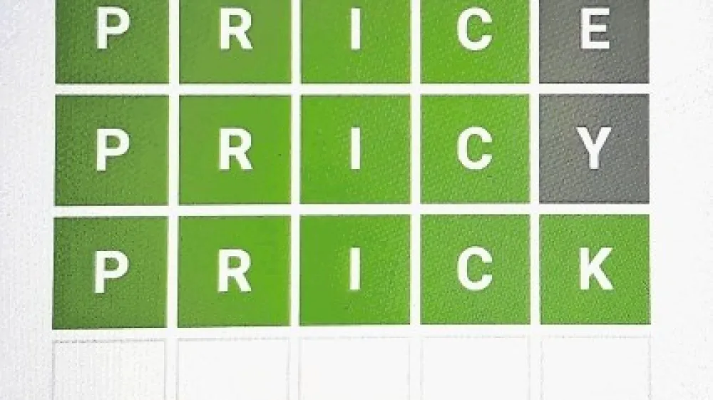 Spletna besedna igra wordle se lahko igra le enkrat na dan.