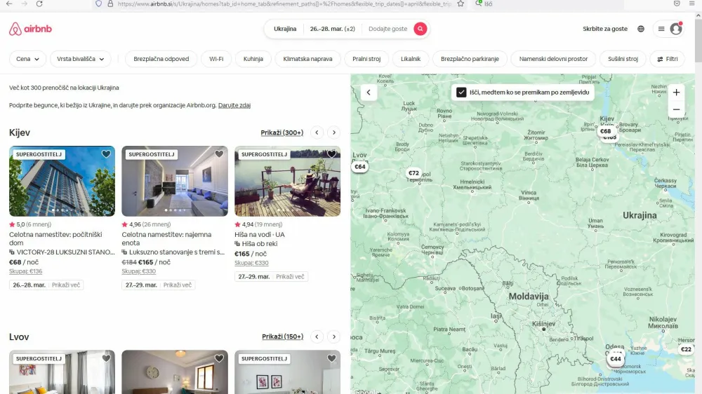 Iz podjetja Airbnb so tudi sporočili, da ne bodo zaračunavali običajnih provizij, kar pomeni, da gre ves denar neposredno lastnikom nepremičnin.