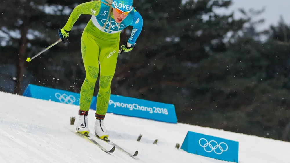Juzna Koreja, Pyeongchang.<br>ZOI 2018 - smucarski tek, kvalifikacije, sprint, klasicno, zenske.<br>Slovenska smucarska tekacica Anamarija Lampic je tekmo koncala na 8. mestu.