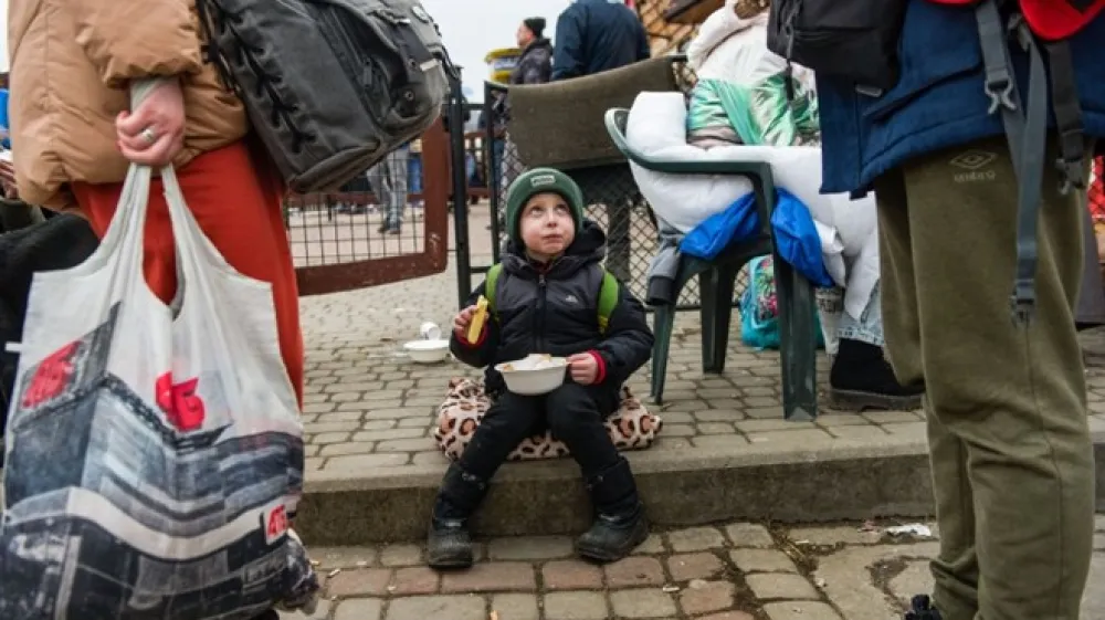 Na fotografiji begunci iz Ukrajine.