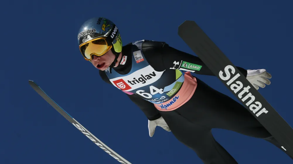 Anže Lani&scaron;ek- 24.03.2022 &ndash; Smučarski skoki Planica 2022 - FIS finale svetovnega pokala v poletih - kvalifikacije pred posamično tekmo //FOTO: Luka Cjuha