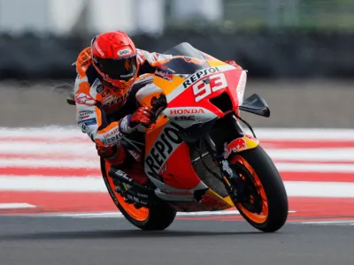 FILE PHOTO: MotoGP - Indonesian Grand Prix - Mandalika International Street Circuit, Kuta, Lombok, Indonesia - March 18, 2022 Repsol Honda Team's Marc Marquez in action during practice REUTERS/Willy Kurniawan/File Photo