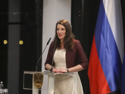 ministrica za izobraevanje, znanost in port Simona Kustec - 11.02.2022 - Bloudkove nagrade za leto 2021, najvija dravna priznanja na področju porta. /FOTO: Jaka Gasar