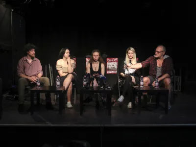 - 26.05.2022 &ndash; Provokativna in kontroverzna ruska glasbena skupina Pussy Riot - tiskovna konferenca - Gala Hala //FOTO: Jaka Gasar