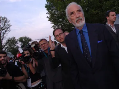 Christopher Lee, Jaka Bizilj,<br>Nabucco, opera, Vrbsko jezero, Celovec, Wortherseefestspiele, // FOTO: MATEJ POVE