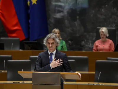 Predsednik vlade Robert Golob25.05.2022 - izredna seja DZ, na kateri bodo glasovali o kandidatu za mandatarja Robertu GolobuFoto Luka Cjuha