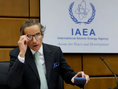 International Atomic Energy Agency (IAEA) Director-General Rafael Grossi attends an IAEA board of governors meeting in Vienna, Austria, June 6, 2022. REUTERS/Leonhard Foeger